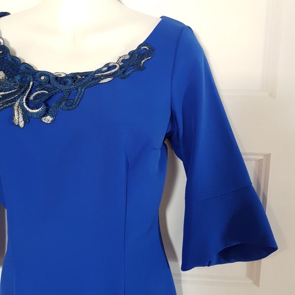 OLIMARA Blue Classic, Occasion Dress, Made in Spain, sz 6/8 - Picture 5 of 12